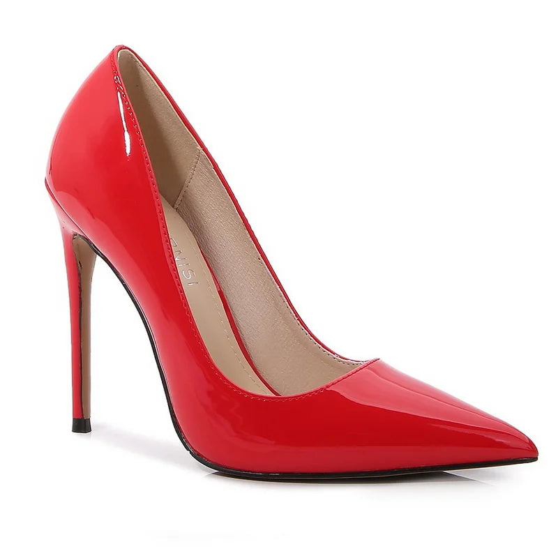 Women Pointed Toe High Thin Heel Shoes Outdoor Office Sweet Single Shoes Nightclub Party Banquet Wedding Host Model Heeled Pumps