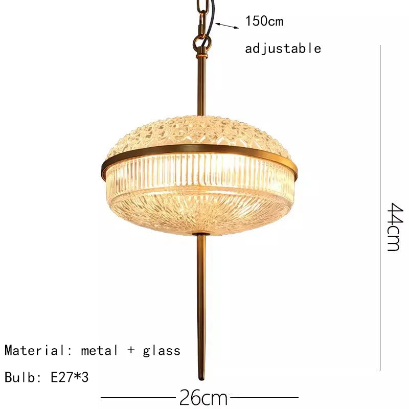 Champagne Glass Pendant Light Creative Hanging Lamp 3000K Gold Metal For Hotel Parlor Dining Room Bedroom - Kimlud
