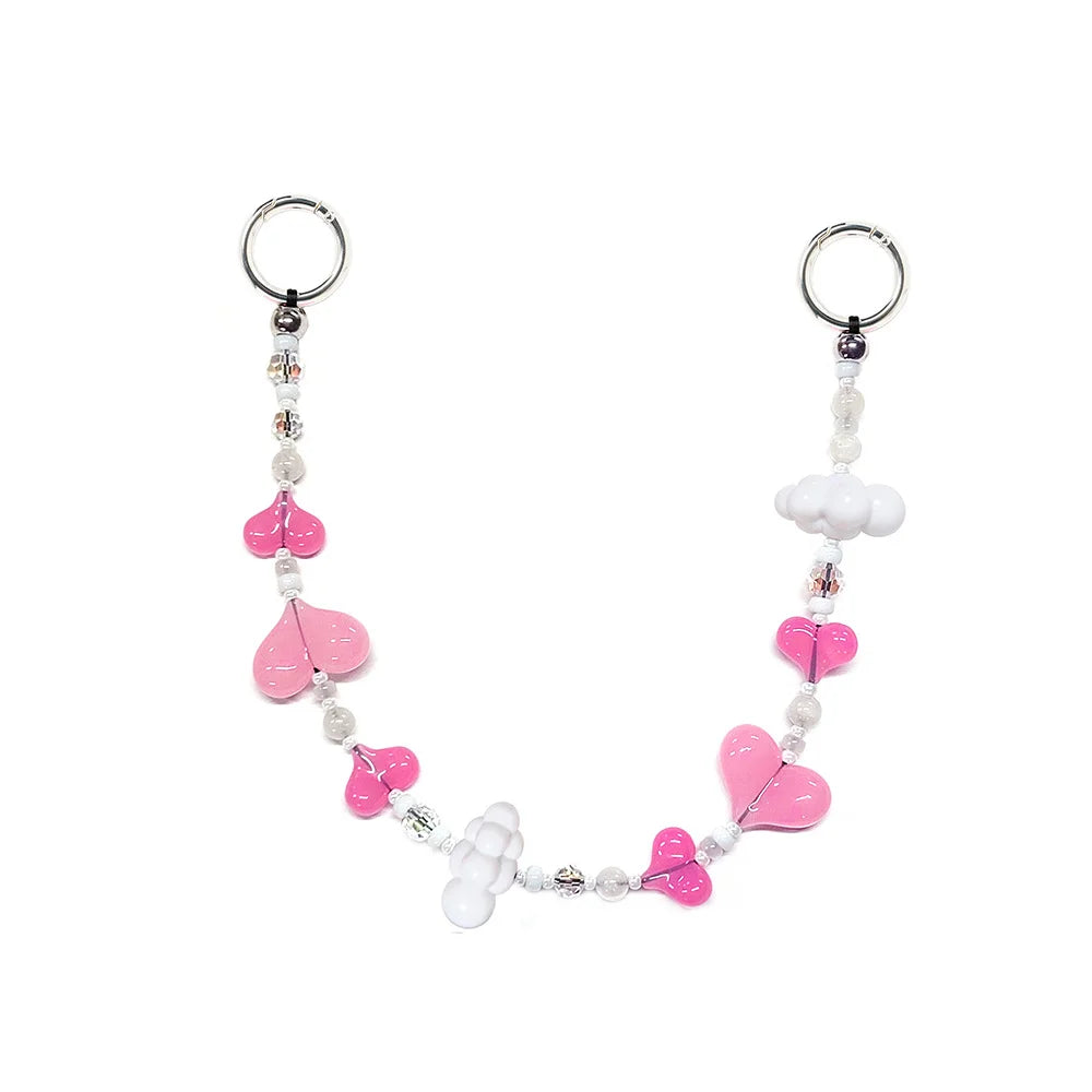 HERLOOK Y2K Bohemian Bag Charm for Women Red Heart Colorful Beads Chakra Energy Healing Pendant Fashion Jewelry Gift...