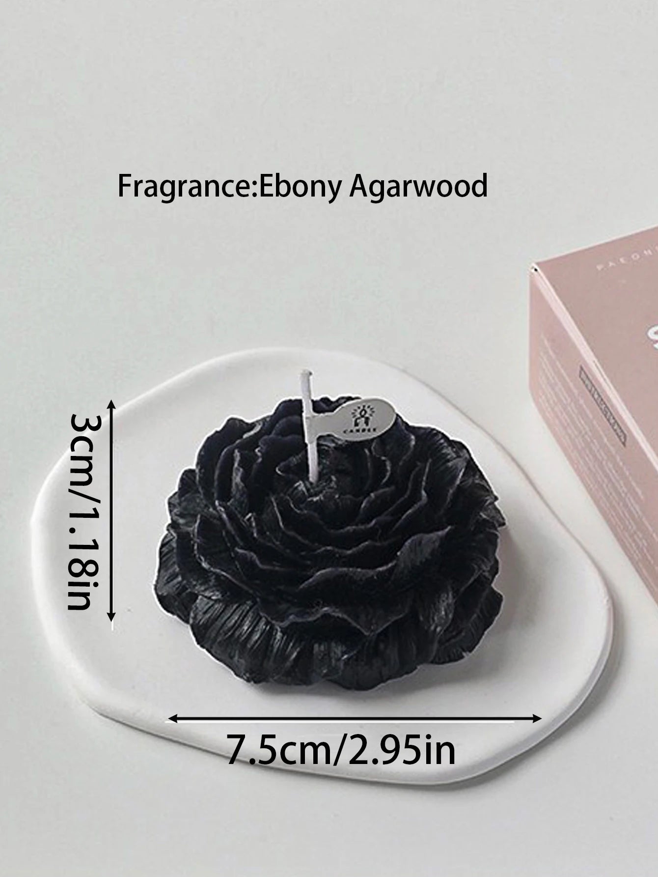 3D Peony Aromatic Candle Creative Flower Shape Aromatherapy Wedding Decor Gifts Box Valentine's Day Scented Souvenir Ornament