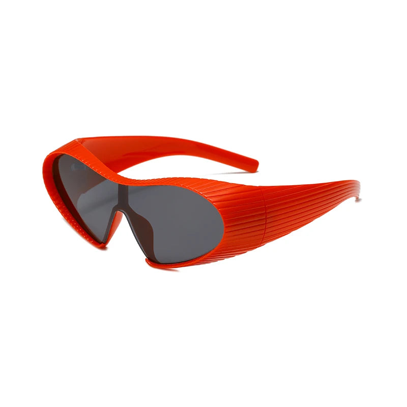 New Alien Uv Resistant Sunglasses, Punk Goggles, Futuristic Y2k Large Frame Integrated Sunglasses 7751 | Kimlud Outdoor...