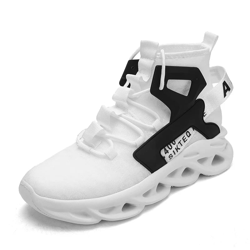 Mens Running Shoes New High Top Plus Size Breathe Mesh Sneakers Cushioning Soft Sole Trendy Casual Tennis Shoes for Men