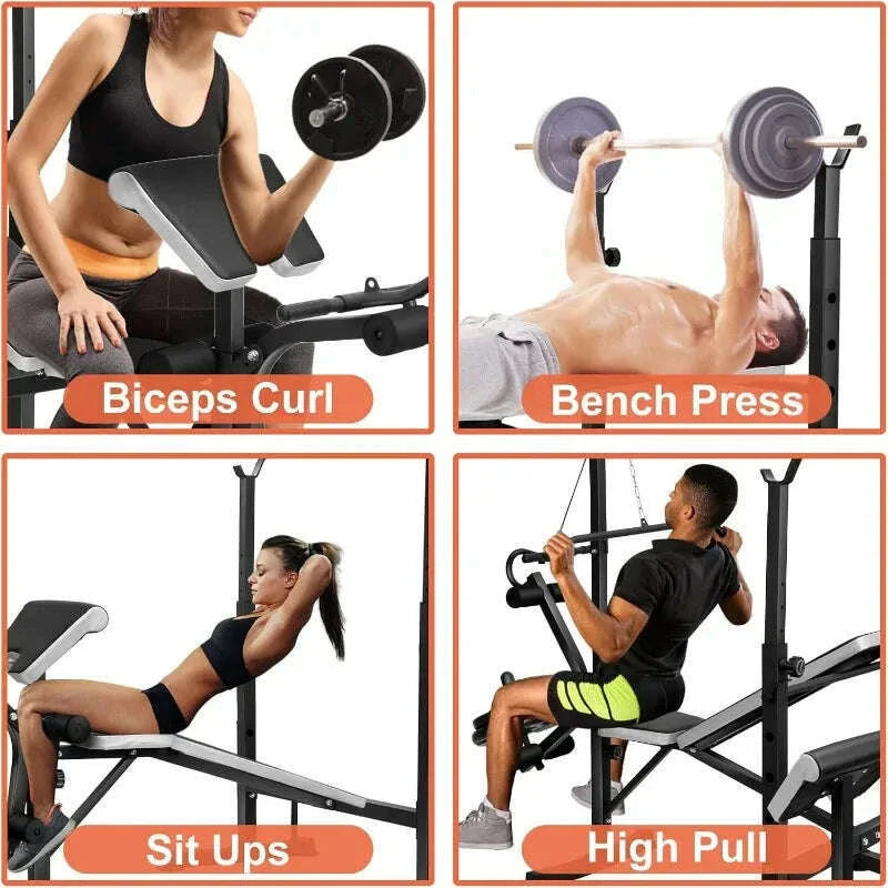 Adjustable Weight Bench Set Workout Equipment for Home Workouts Bench Press Leg Developer Home Gym Full Body Workout