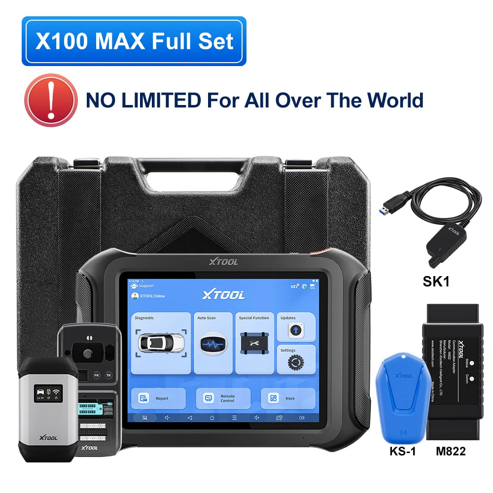 XTOOL X100 MAX Key Programming Tools Immobilizer Key Programmer Locksmiths Tool All Key Lost/Add Smart Key/Read PIN/Infrared Key - Kimlud