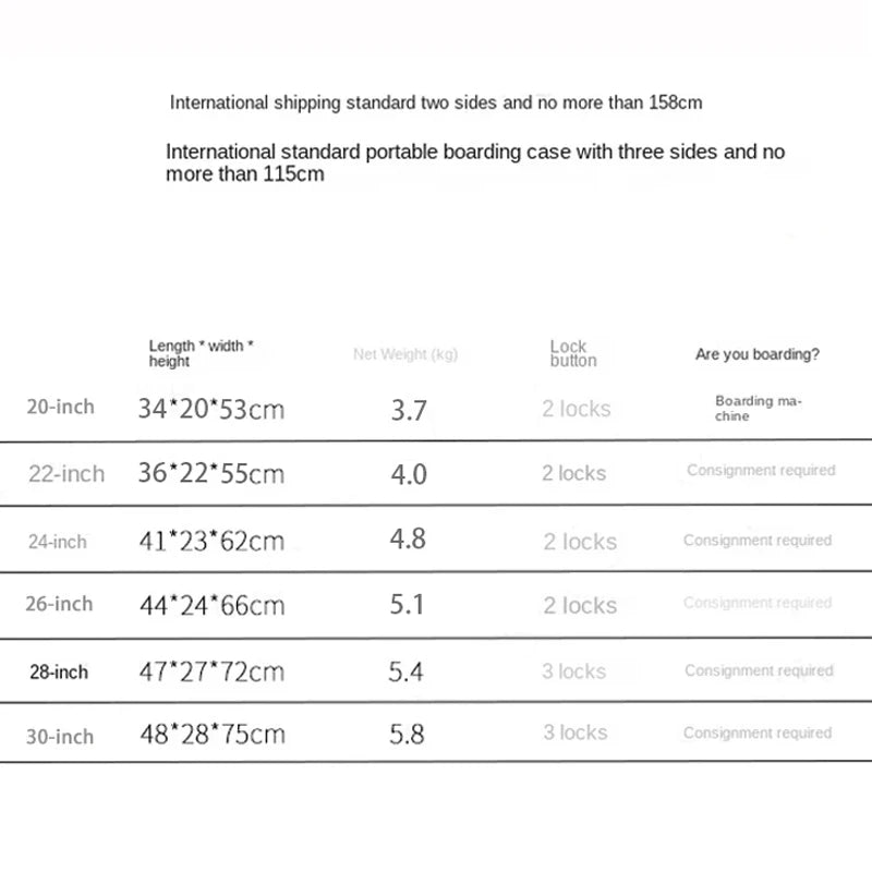 Aluminum Suitcase Metal Luggage 20/22/28/30 Inch Carry-on Travel Bags Trip Cabin Password Trolley Case Travel Wheeled Suitcases