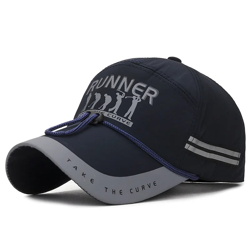 Men's Peaked Cap Adjustable Breathable Sports Cap Extended Brim Sunscreen Baseball Cap For Women Fashion Boy Snapback Hat Caps - Kimlud