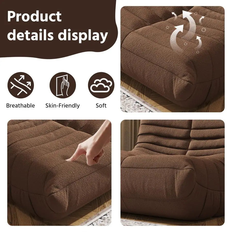 Bag Chair, Fireside Chair, Large Bean Bag Chair for Adults, Bean Bag Chairs for Teens with HighResilience Foam, NonSlip...