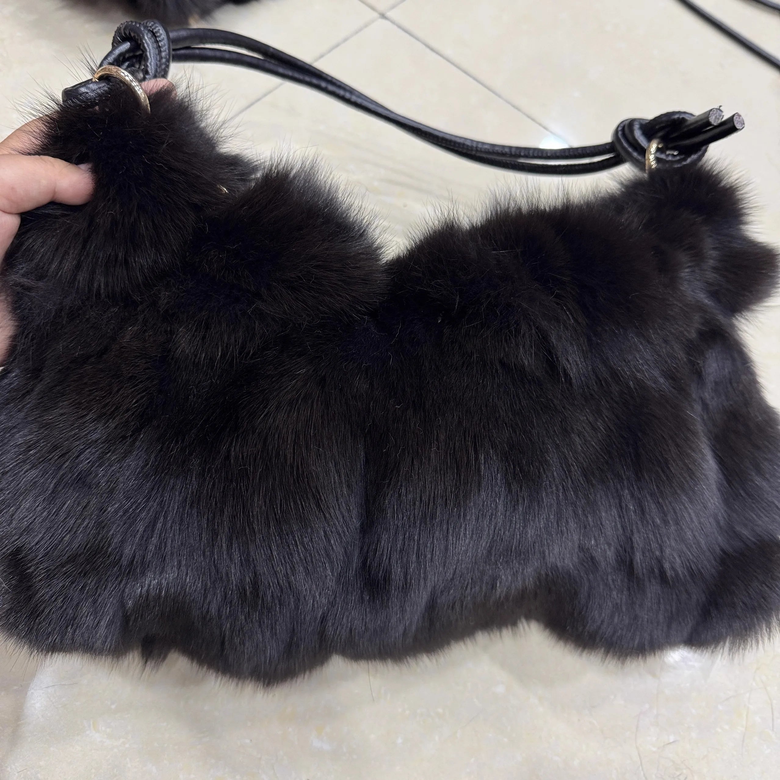 Winter Fox Fur Bag Women's Bag Fashion Handbag Ladies Bags Purses Women Shoulder Bag Real Silver Fox Fur Messenger Bags