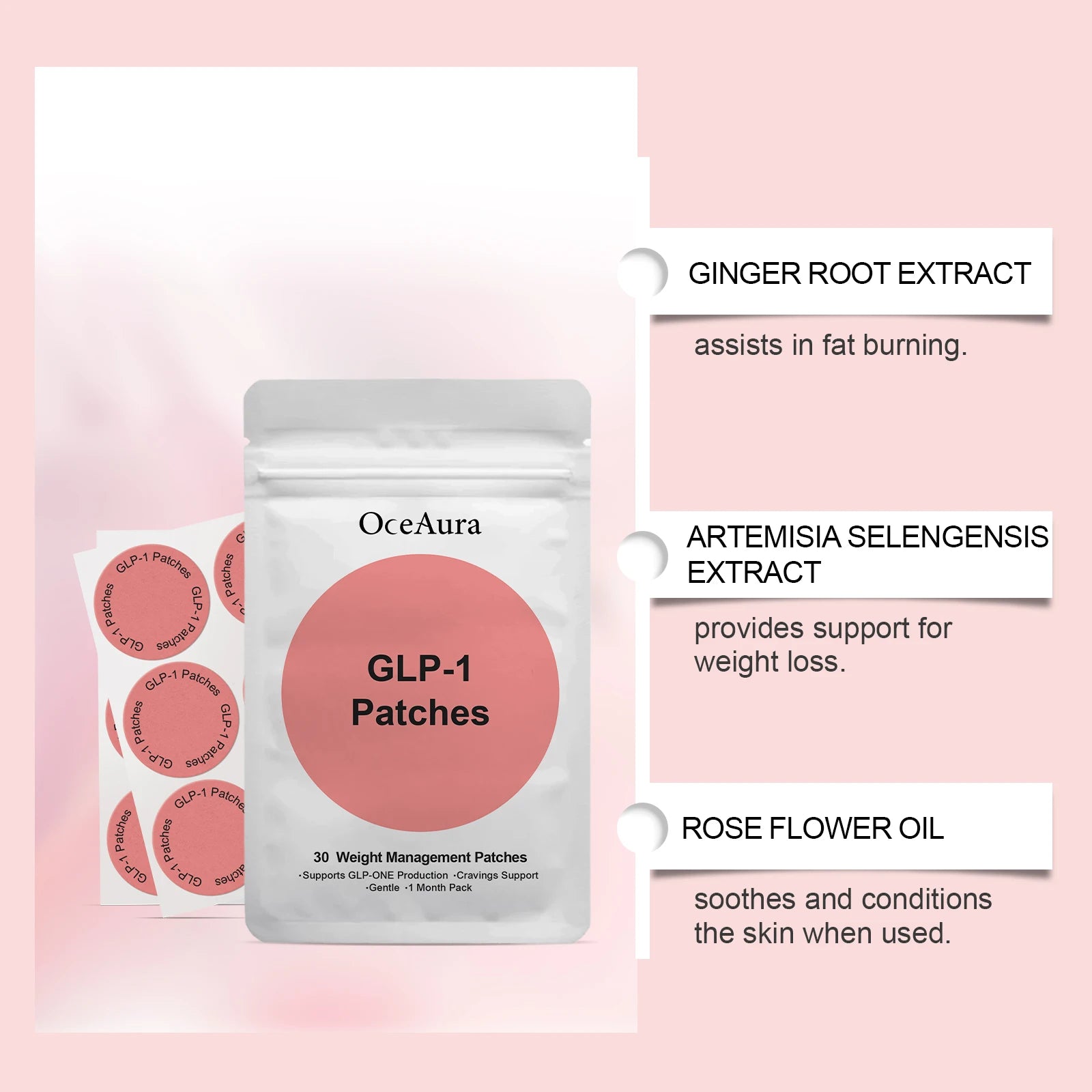 GLP-1 Weight Management Patches Body Shaping Slimming Burning Fat Improve Stomach Belly Ensure Lasting Weight Loss Results