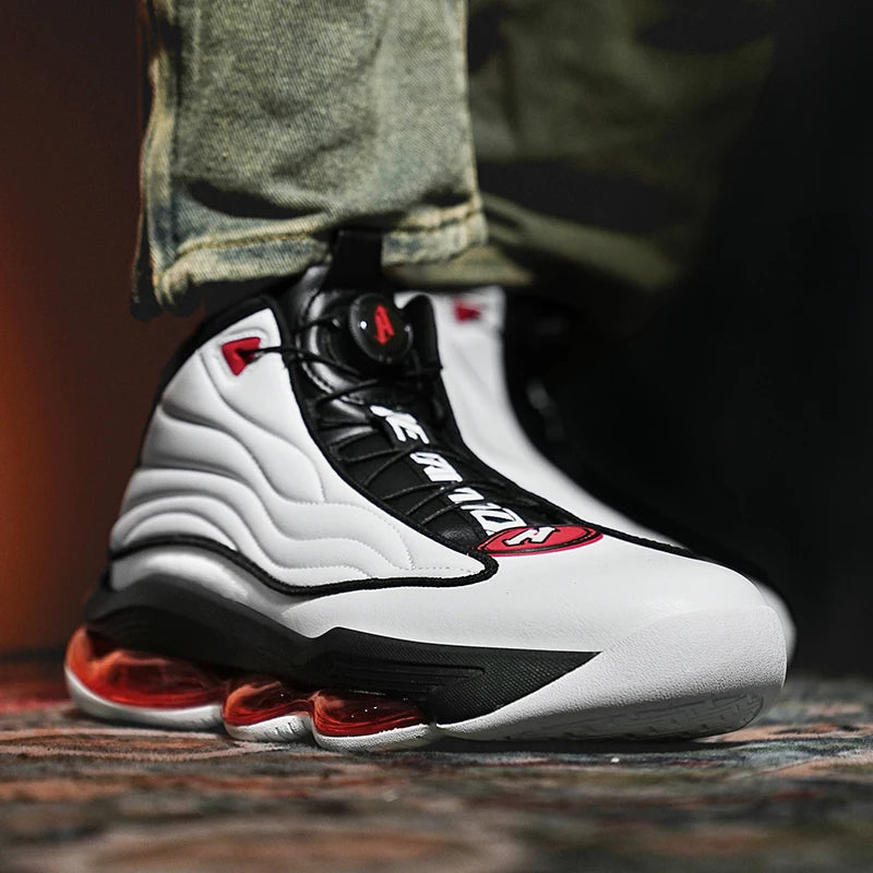 Men's Basketball Shoes Breathable Cushioning Non-Slip Wearable Runing Shoes Gym Training Athletic Basketball Sneakers for Women