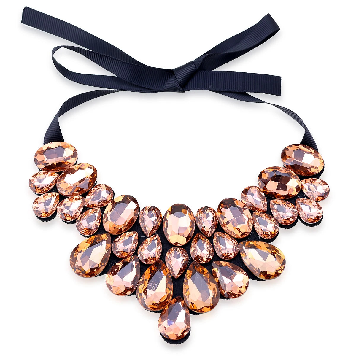 Fashion Bohemia Crystal Choker Necklace Jewelry for Women Handmade Chunky Pendant Collar Accessory Wedding Party Prom...
