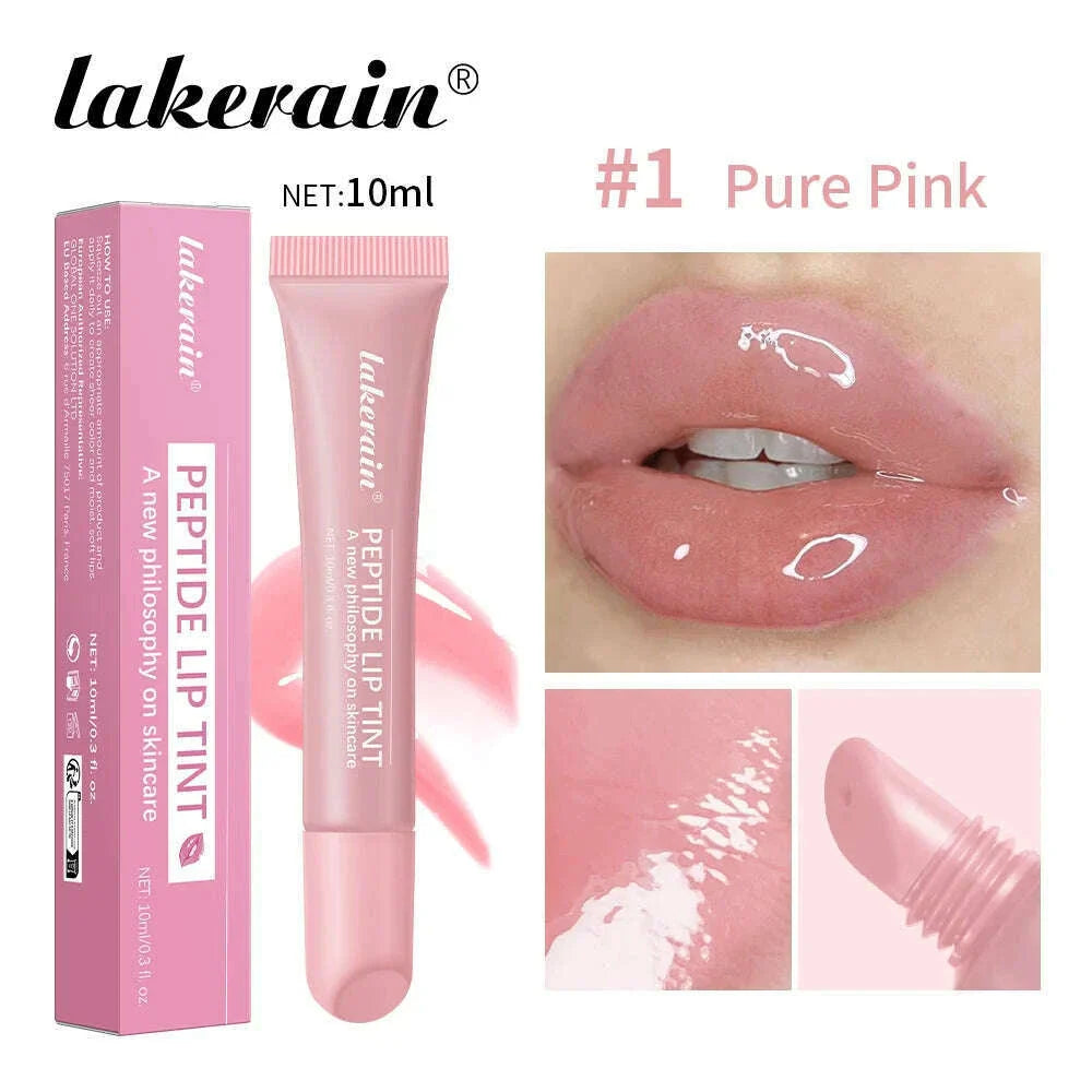 10ml Mirror Lip Glaze Moisturizes Jelly Lip Enrichment Oil Lasting Water Light Glass Lip Oil Remove Line Lip Protection Serum