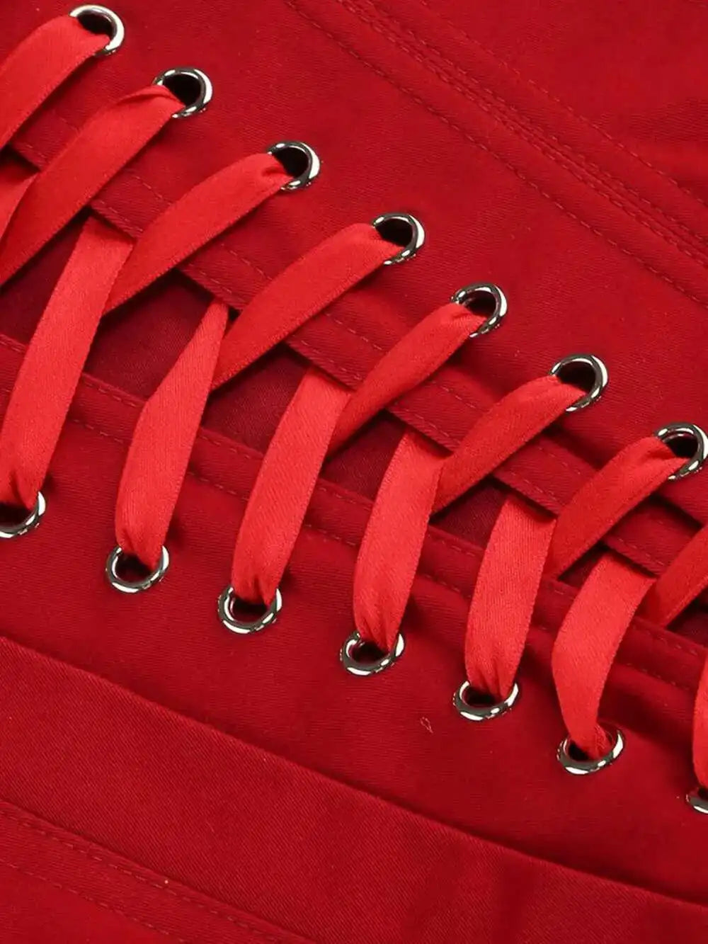 Red Solid Spliced Appliques Slim Backless Short Dresses For Women Strapless Sleevelss Patchwork Lace Up Dress Female Sexy LSW7