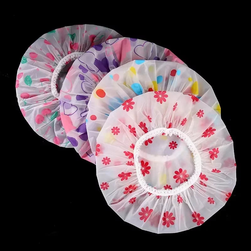 Waterproof shower cap for ladies home bath fume-proof hair care shower cap dry hair cap - Kimlud
