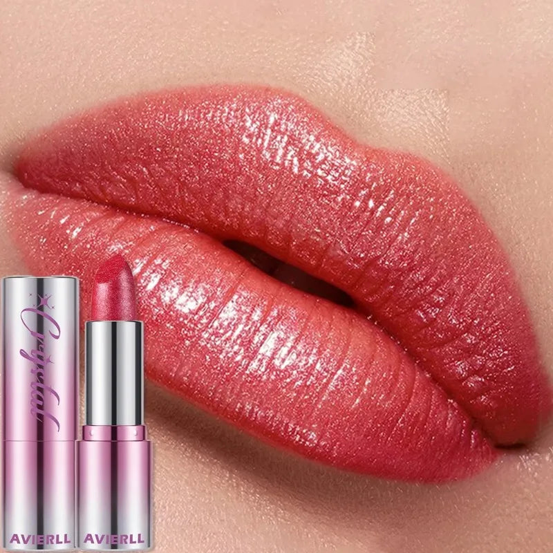 14 Colors Metallic Sparkle Lipstick Polarizing Glitter Shiny Lip Gloss Waterproof Long Lasting Gold Pearl Shine Sexy...