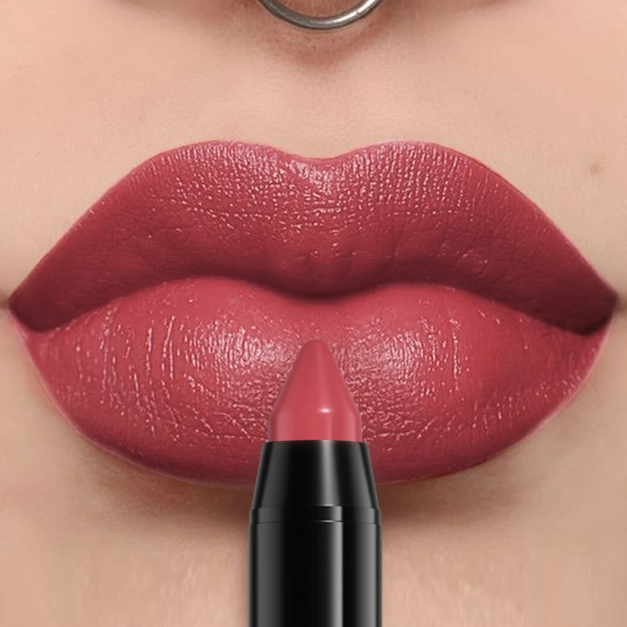16 Color Nude Brown Lipliner Pen Waterproof Lipstick Sexy Red Matte Contour Lip Tint Lasting Lips Korean Makeup Product Lipgloss