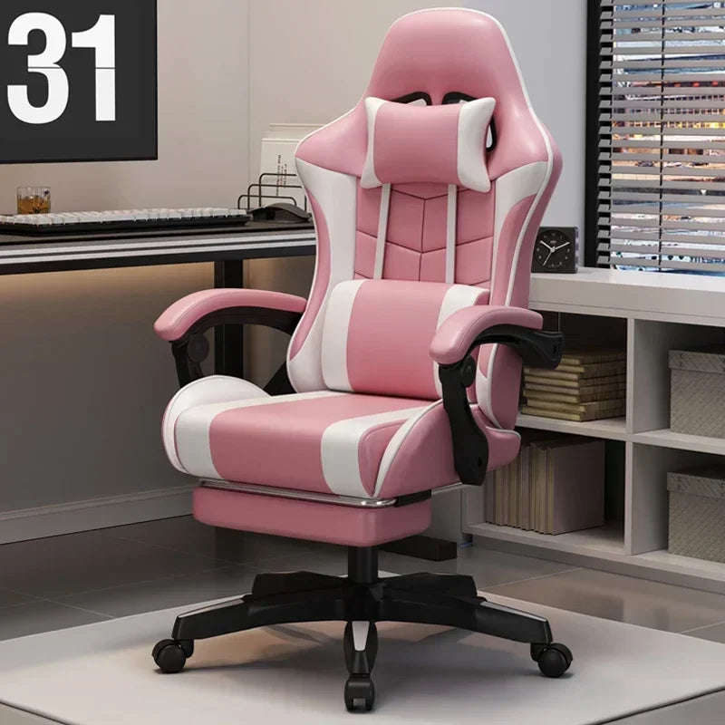 Computer Armchair Comfortable Chair Seat Height Adjustment Gaming Peda Armrest Foot Rest Control Silla De Oficina Furniture - Kimlud