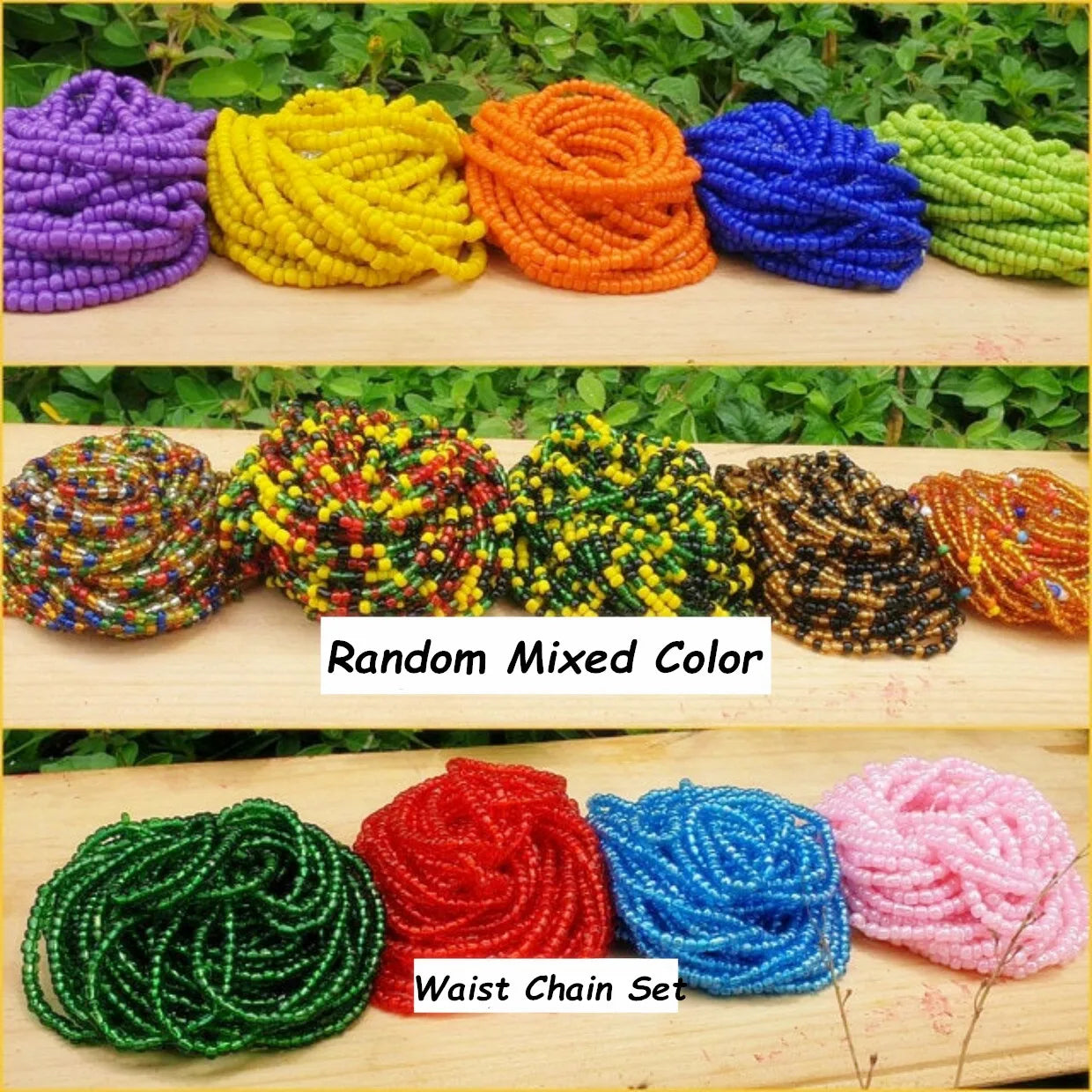 Vedawas (Random Color) 6/12/18/24/30pcs/set Bohe Handmade Beaded Belly Chain Set,Cute Beach Holiday Party Women Accessories - Kimlud