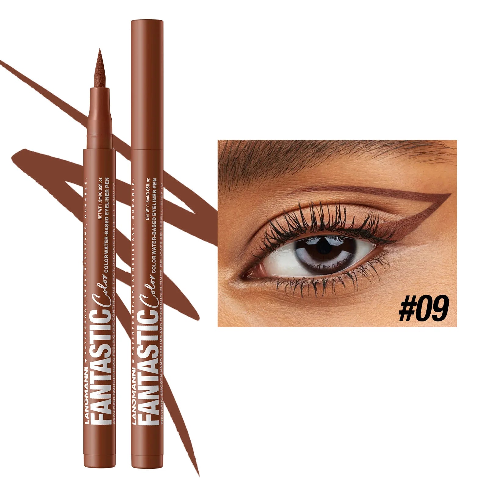 Matte Dark Purple Red Eye Liner Makeup White Liquid Eyeliner Quick-Drying Waterproof Eyeliner Pencil Long-Lasting 12...