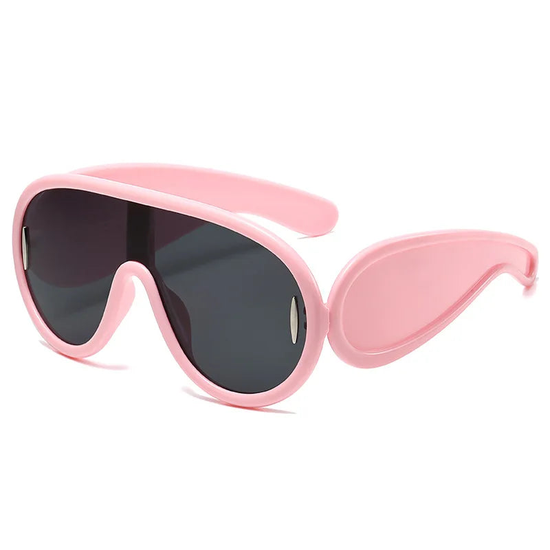 Exaggerate Vintage Round Sunglasses Women Men Circular Sun Glasses Big Eyewear Sunglasses for Male Female Special Shaped - Kimlud