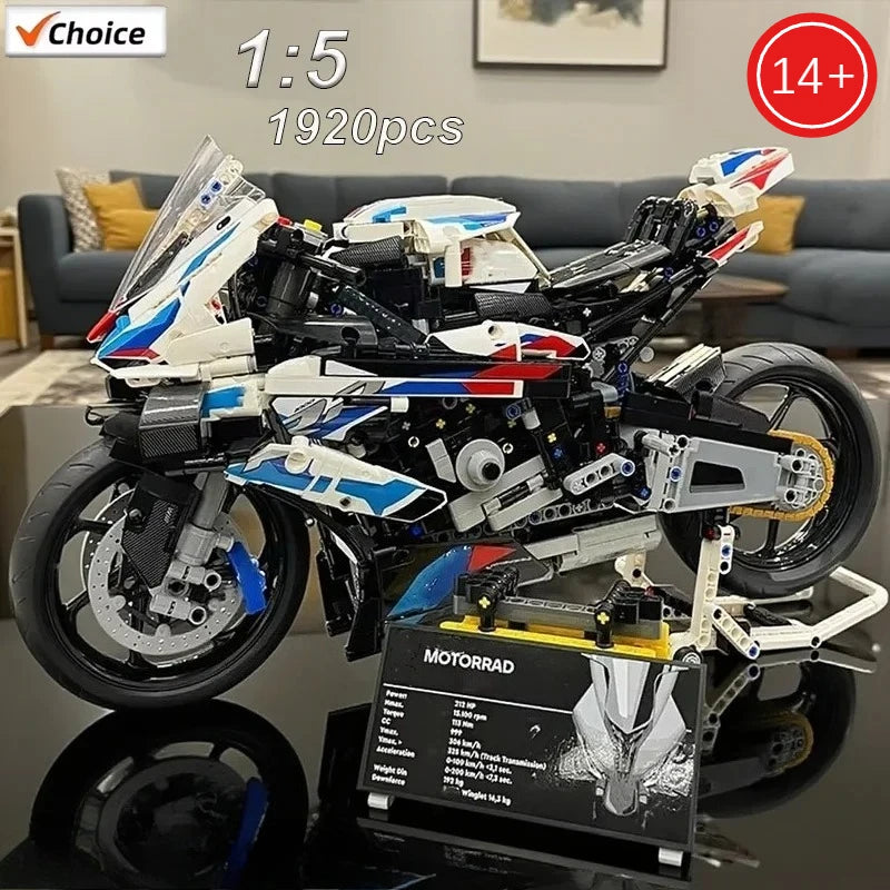 2025 New 1:5 1920pcs motorcycle assembly model DIY decoration assembly model original toy gift Suitable for teenagers