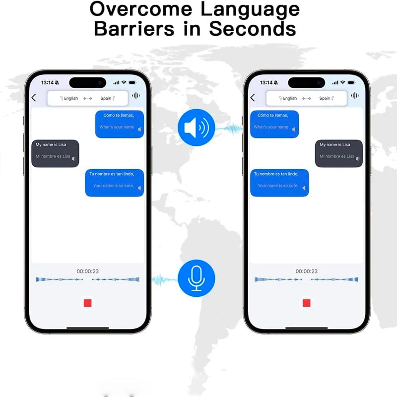 UYUXIO OWS Real Time Translation Earbuds with 144 Languages AI Translating Earphone with LCD Touch Screen Ear Buds Headphone
