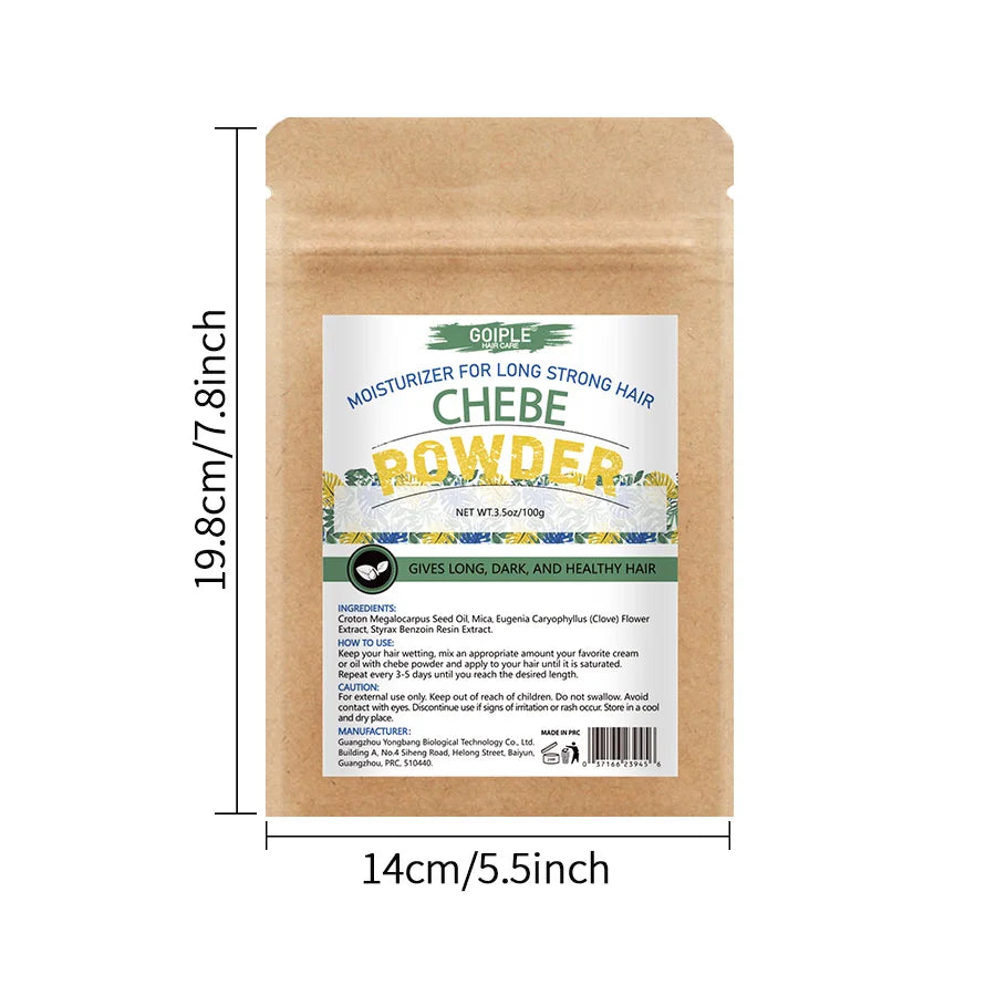 Natural Chebe Powder Moisturizing Strong Nourishing Scalp Anti Hair Loss Repair Hair Break Split End Hair-Care Product for Women