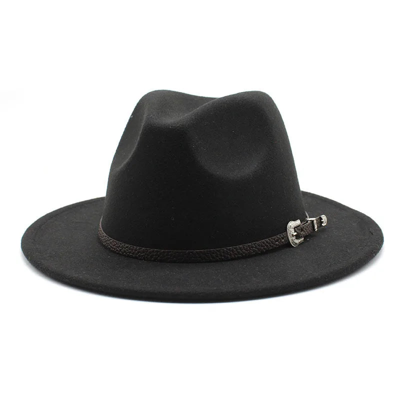 New British Style Felt Jazz Fedora Hat Panama Trilby Hats For Women Men Gentleman Wedding Party Hat