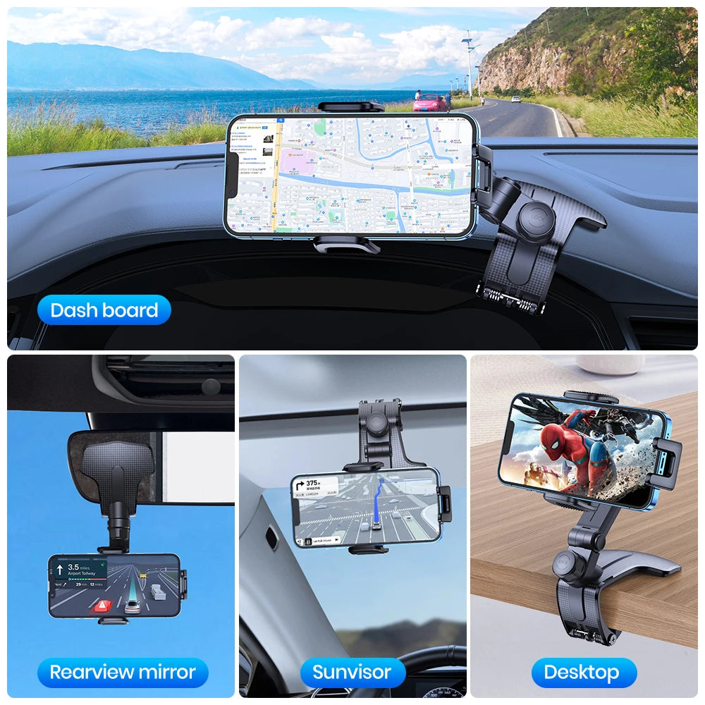 TOPK Dashboard Mobile Car Phone Holder Clip Mount CellPhone Stand In Car GPS Support Bracket for MobilePhone Portable...