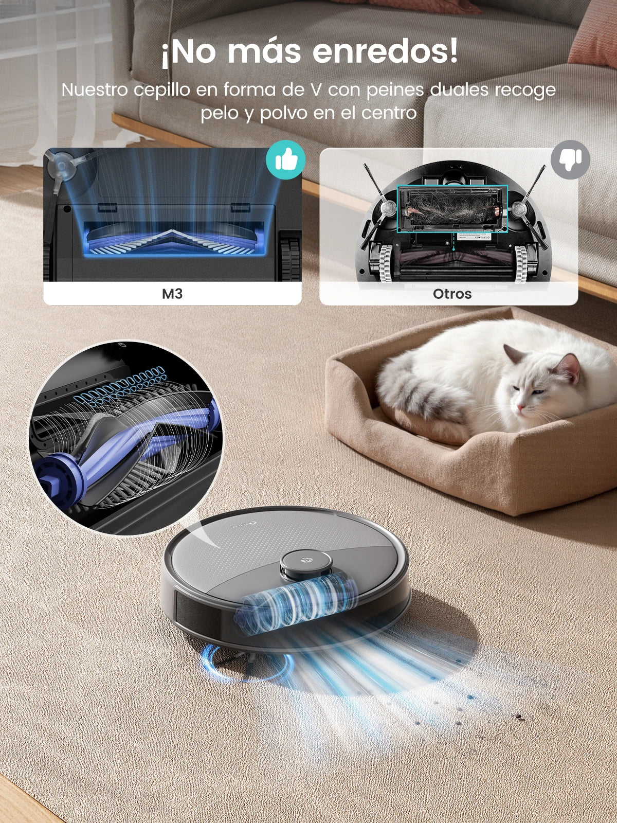 Lefant M3 Max Robot Vacuum, Robot Vacuum and Mop, 20000Pa Suction, Anti-Tangle Brushes, Dual Spinning Mop, Auto Mop...