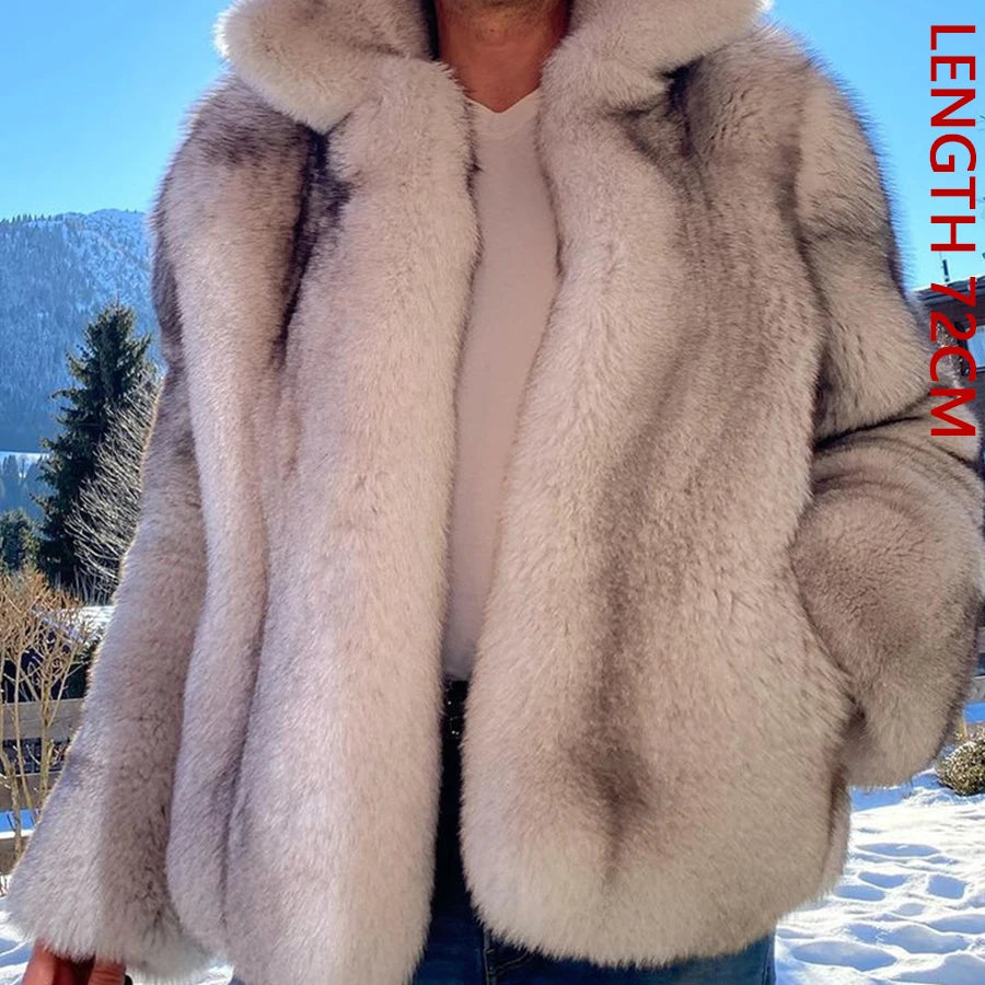 Men's Clothes Real Fox Fur Jackets For Men Large Collar Men's Winter Jacket With Natural Fur Men Fox Coat