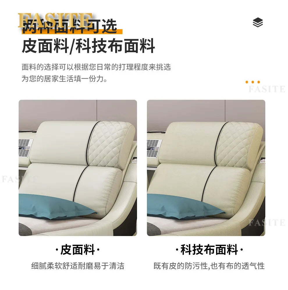 Modern Simple Massage Bed Luxury Water Proof Design Bedframe Double Bed Smart White Nordic Furniture | Kimlud Luxury Bed