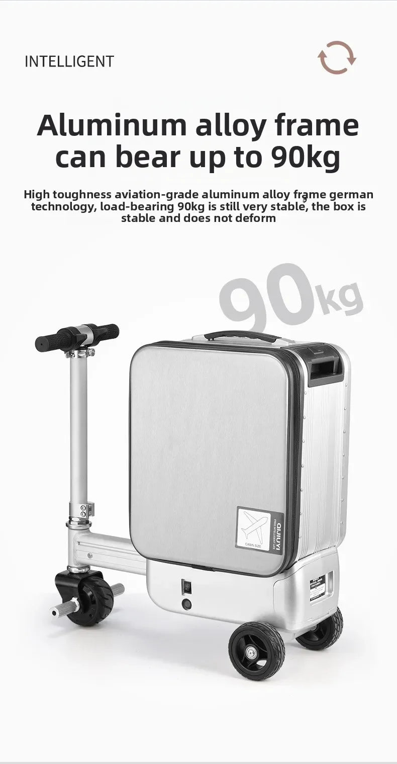 Electric Suitcase Scooter Can Ride 20 Inches Front Open Cover Boarding Password Suitcase Multi-function Pull | Kimlud...
