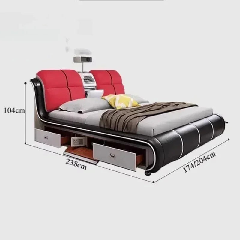 Fancy Wooden Queen Bed Adults Drawer Double Children Queen Bed Full Size Luxury Cama De Lujo Para Dormitorio Set Home...