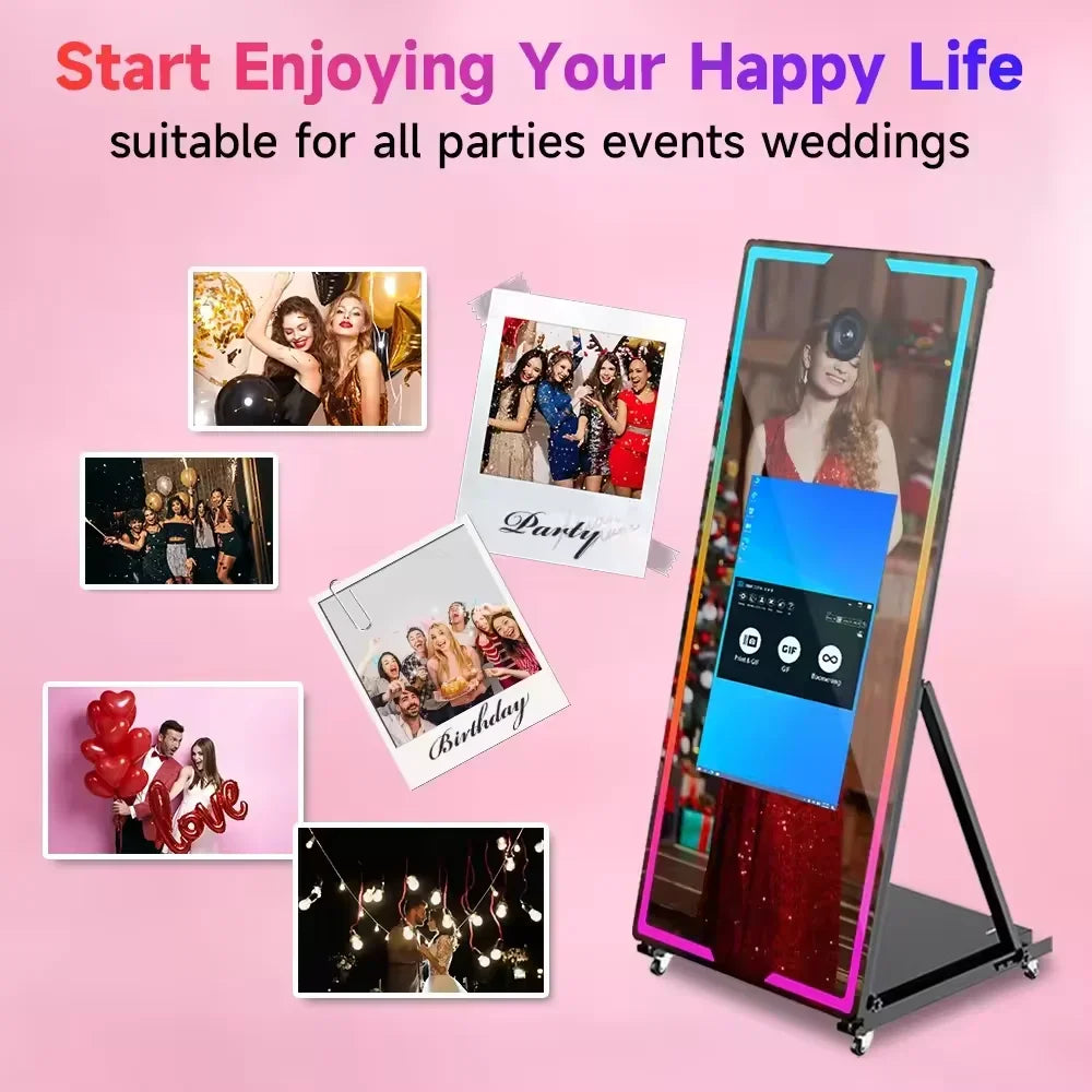 2025 Touch Screen Photo booth High Quality Portable 40 inch 65 inch Mirror magic Photo Booth Machine For Wedding Party...