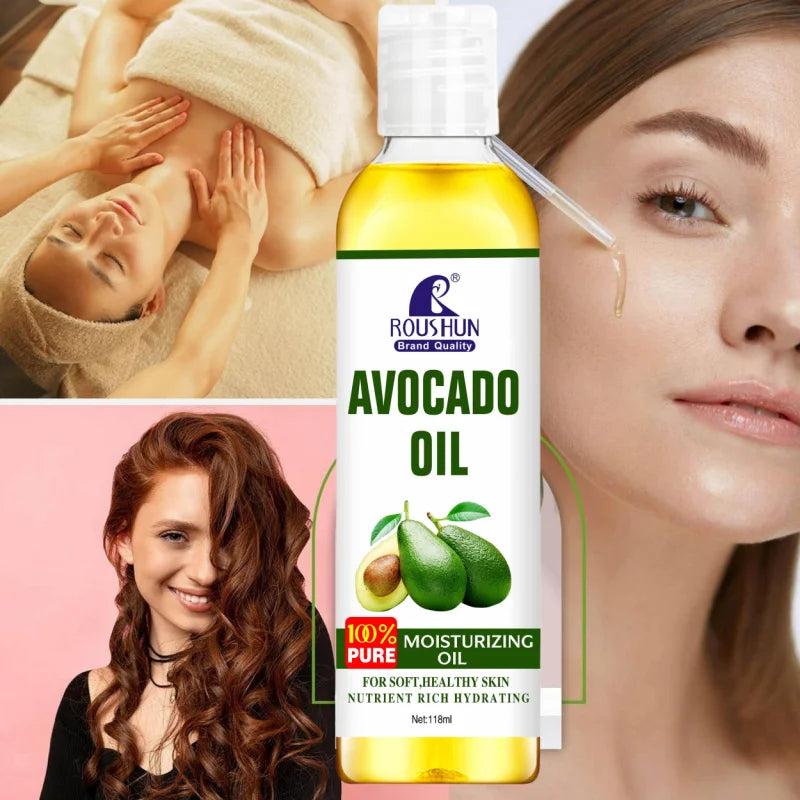 118ml Avocado Body Oil Moisturizing and Nourishing Skin Large Capacity Full Body Essential Oil for Body, Face, Hand, Lip, Eye,