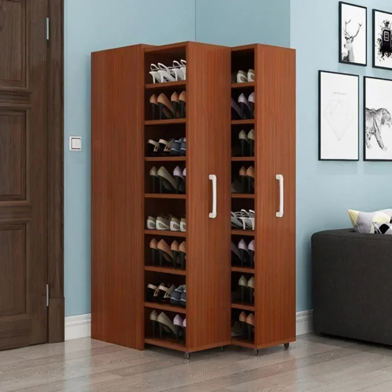 Sliding dustproof shoe cabinet, large capacity wheeled side pull shoe rack storage drawer type seam storage cabinet at home entr - Kimlud