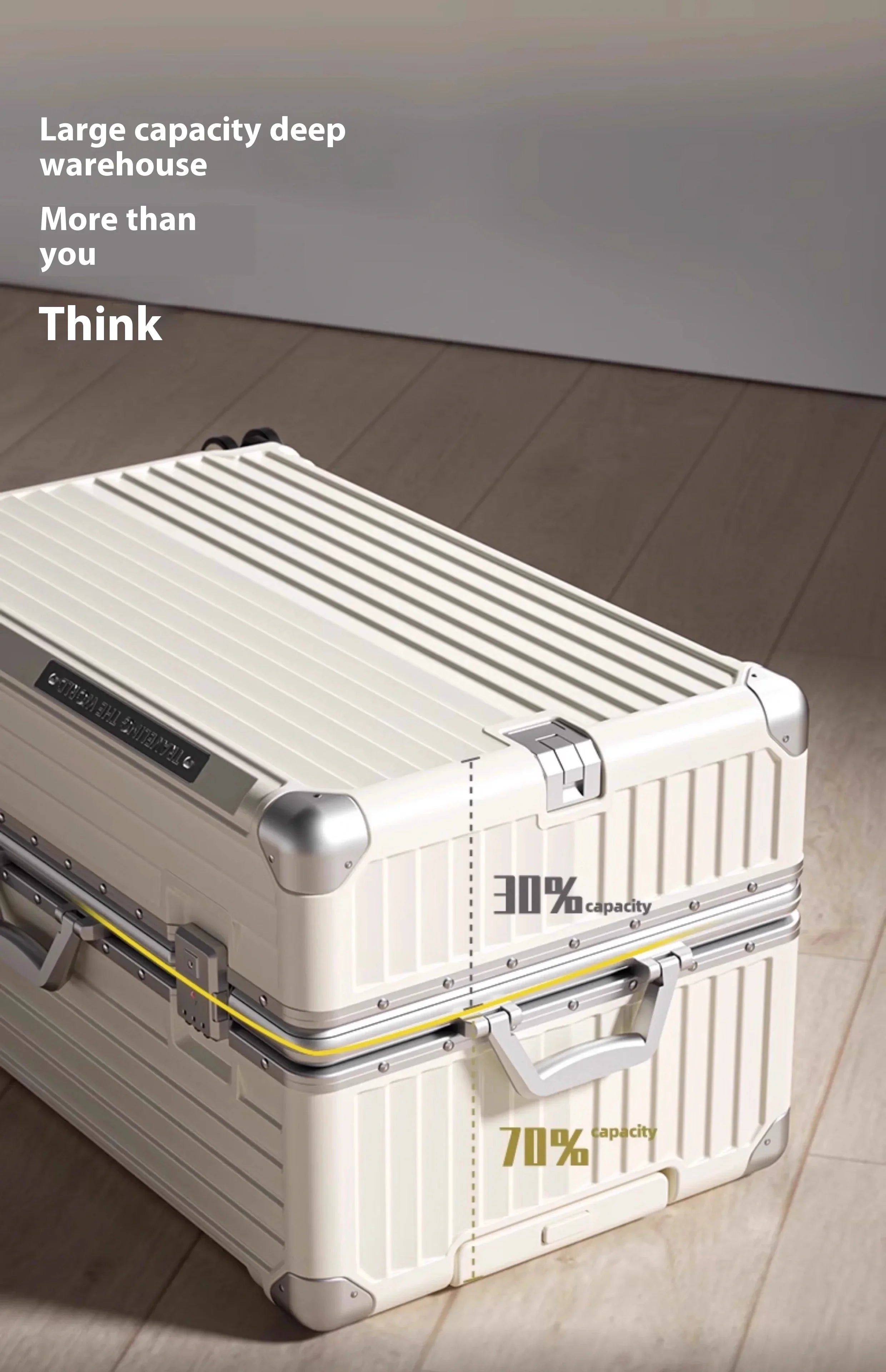 Multifunctional Suitcase Large Capacity 30inch Thickened Sturdy Aluminum Frame Travel Suitcase Trolley Case Extra Large...