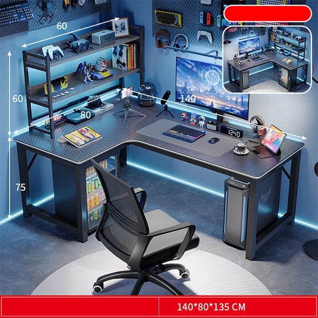 Home office computer table l shape desk gaming