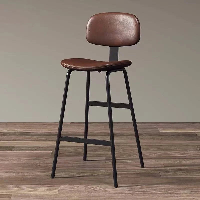 Industrial Style High Stool Soft Bag Relax Wrought Iron Simple Modern Bar Stools Italian Design Taburetes De Bar Bar...