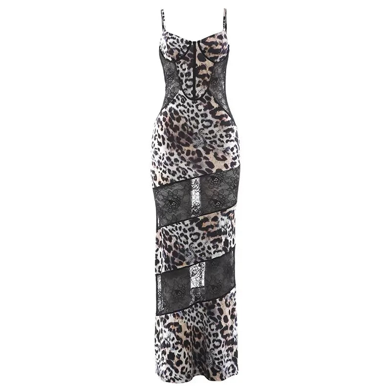 Spring New Women's Long Sve High Collar Plant Print Maxi Top Faionable Individuatic f High Ne Long Open Split Top