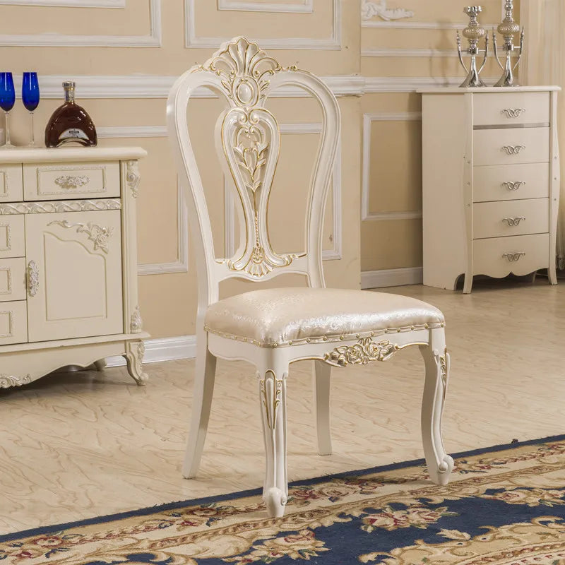 European Light Luxury Chairs Simple Solid Wood Party Unusual Adult Restaurant Chairs Design Comfy Lounge Stoel Home Furniture - Kimlud