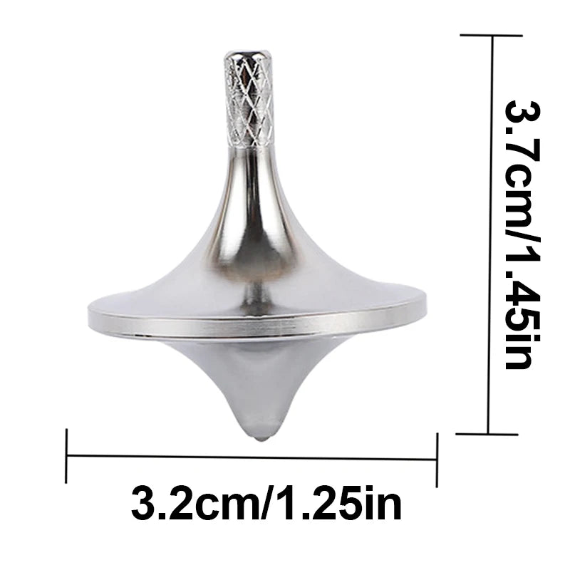 Novelty Spinning Tops Metal Alloy Gyro Silver Steel Spin Forever Mini Desk Table Fun Spinner Toy Game Gifts For Children Adult