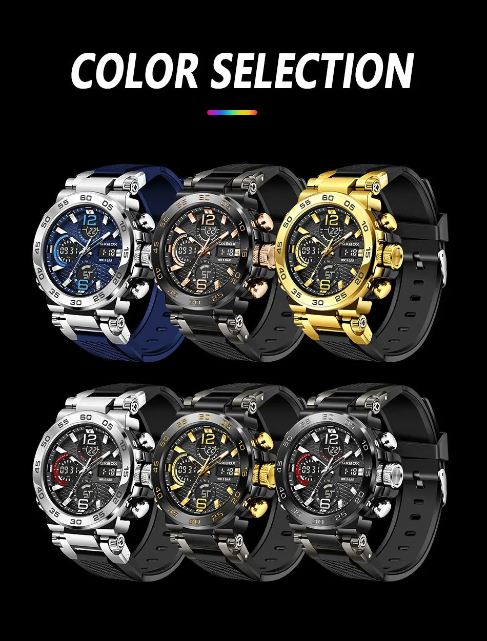 LIGE Men Digital Watch  Military Sports Swimming Watches Fashion Waterproof Dual  display  Wristwatch Mens Relogios Masculino