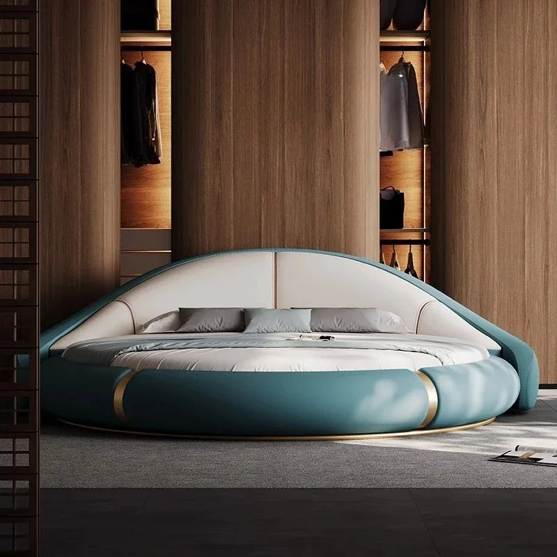 King size bed set with frame, double bases, single beds, full bedroom furniture, headboards - 200X220cm.