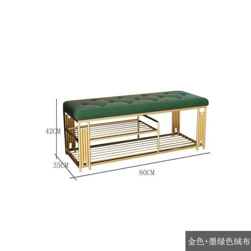 Fashion Cloakroom Hotel Shoe Changing Stools Light Luxury Living Room Storage Ottomans Creative Household Furniture Shoe Shelf T - Kimlud