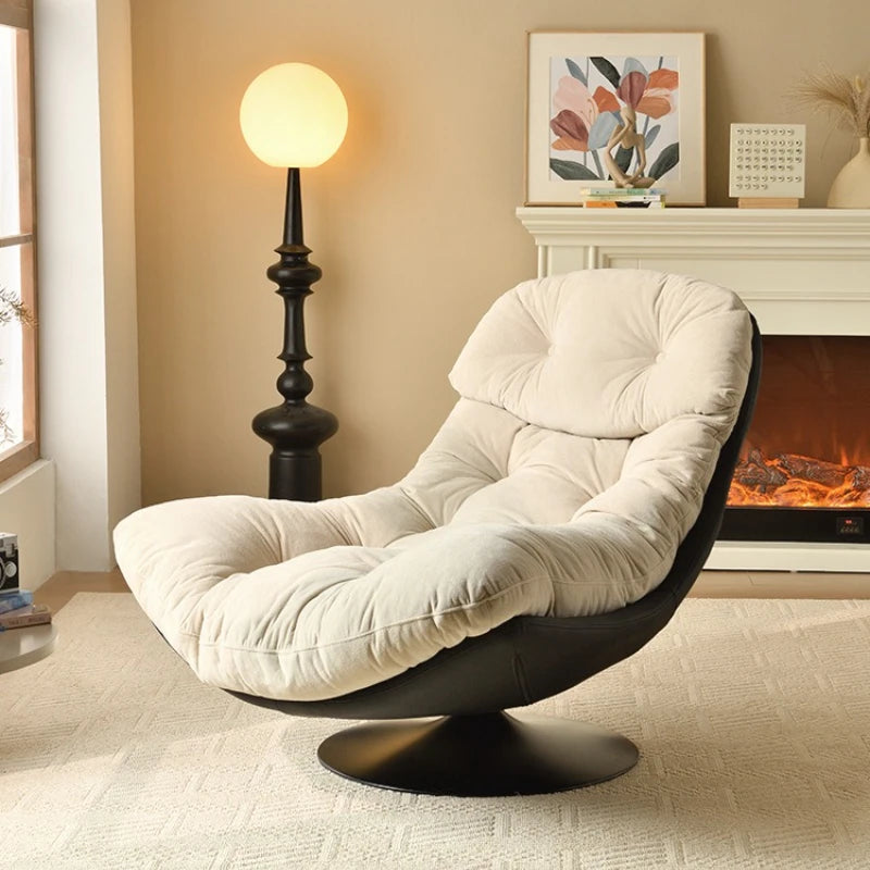 Minimalist Luxury Sofa Lounge Chair Italian Living Room Balcony Single Seat Leisure Study Reading Chair Swivel Chair Lazy Sofa