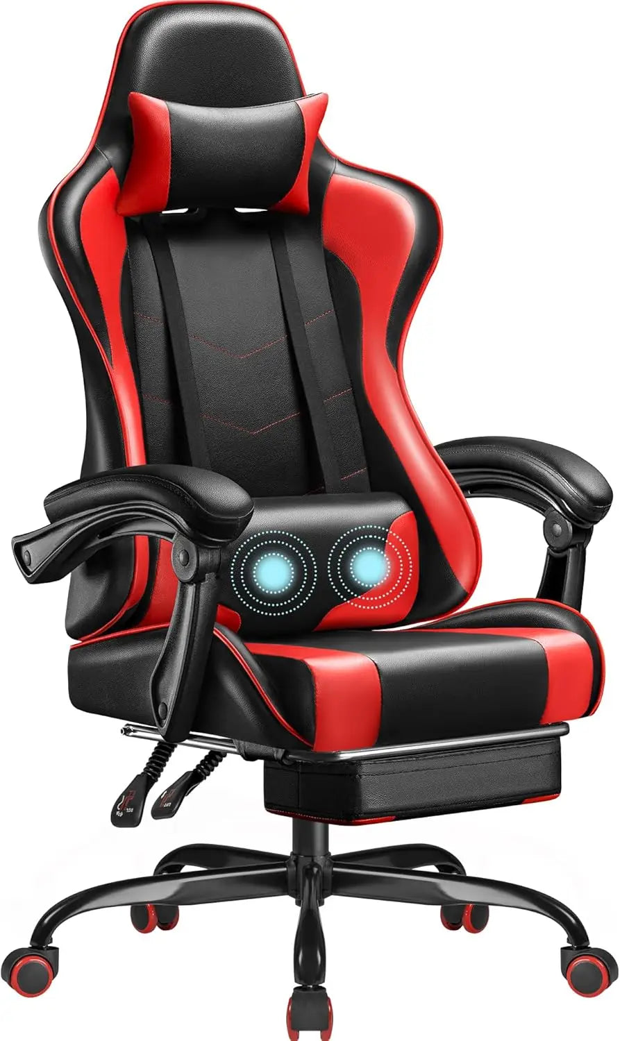 Homall Gaming Chair Video Game Chair Footrest and Massage Lumbar Support Ergonomic Computer Chair Height Adjustable Swivel Seat