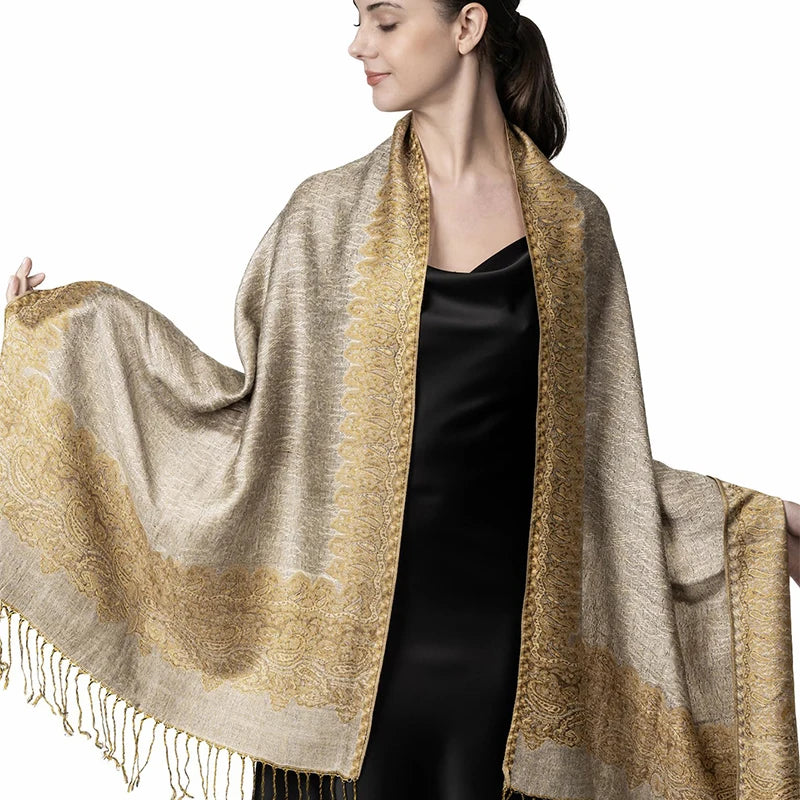 Luxury Brand Autumn Cashmere Pashmina Shawl Lady Wrap Warm Winter Scarves Design Print Female Foulard Cotton Stoles...