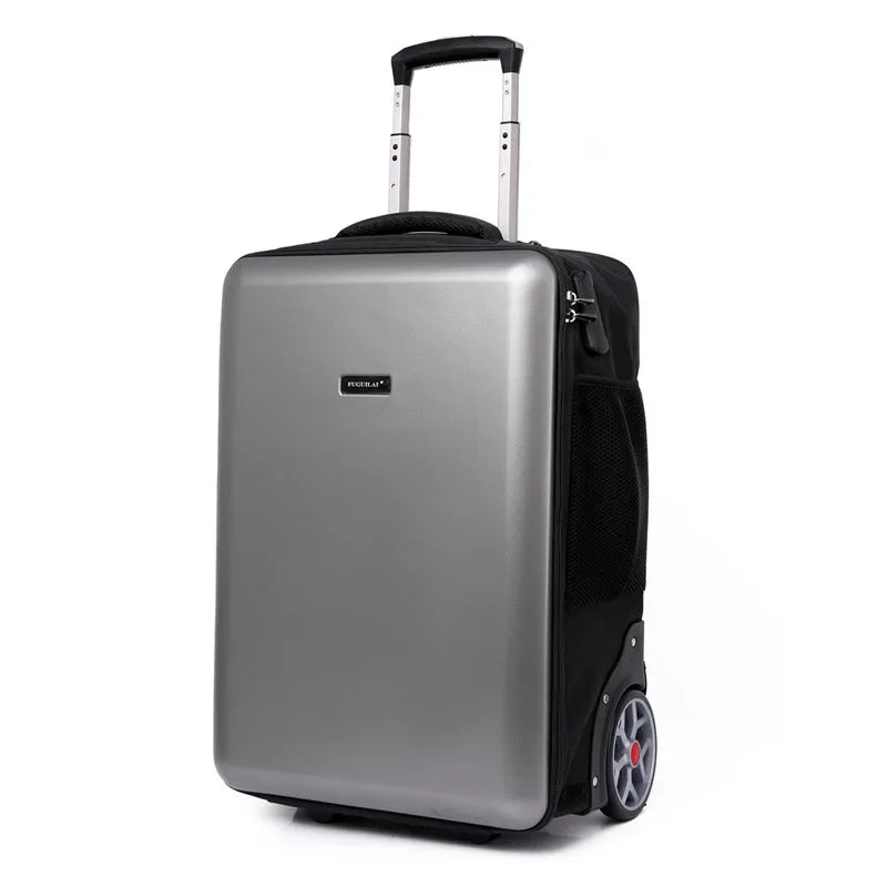 Formsio 19"22" Inch Cabin Trolley Suitcase Cabin Lazy Rolling Backpack On Wheels - Kimlud
